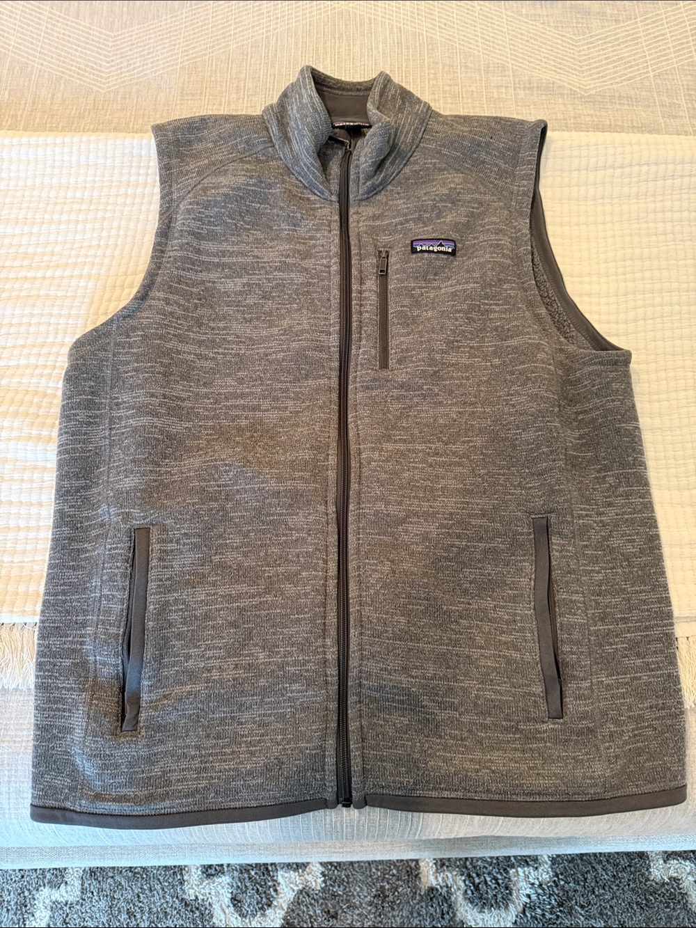 Patagonia Gray Heather Fleece Vest XL